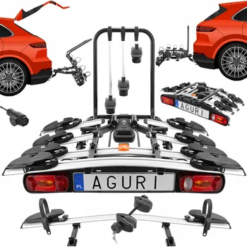 Nosič kol Nosič kol na tažné zařízení Aguri Active Bike 3 stříbrná