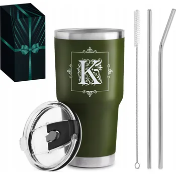 Termohrnek s gravírováním gravírováním a brčkem, velký, 800ml, Dárek k narozeninám