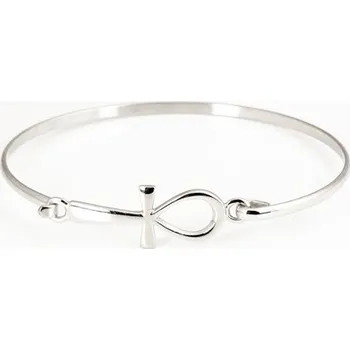 Náramek Dámský stříbrný pevný náramek egytský kříž života STNA0877F + dárek zdarma