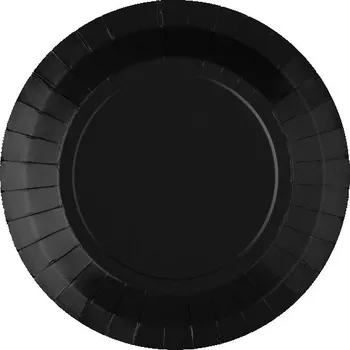 Party nádobí Santex Talíře papírové černé 22,5 cm 10 ks