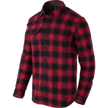 Pánská košile Košile Helikon Greyman - Coral Crimson Checkered XS