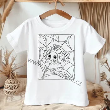 Chlapecké oblečení Tričko jako omalovánka Tričko k vybarvení, dětské, motiv PAVOUK, 1 ks zvolte VELIKOST textilu ZDE:: 7/8 let Beagle