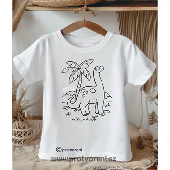 Tričko jako omalovánka Tričko k vybarvení, dětské, BRONTOSAURUS, 1 ks zvolte VELIKOST trička ZDE:: 3/4 let Beagle