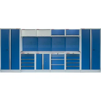 Kvalitní PROFI BLUE dílenský nábytek - 4535 x 2000 x 495 mm - MTGS1300AM