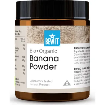 Přírodní produkt BEWIT Banánový prášek, BIO - 120 g