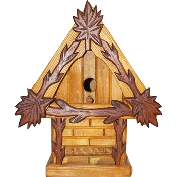 Hnízdní budka Masivní budka pro ptactvo (bez krmítka) - světlá s ornamenty