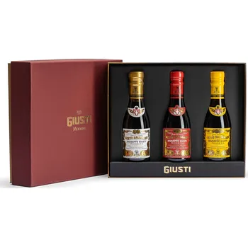 Sklenice GIUSTI Modena 1605 Balzamikový ocet 2 & 3 & 4 GOLD MEDALS 3 x 100 ml, Giusti