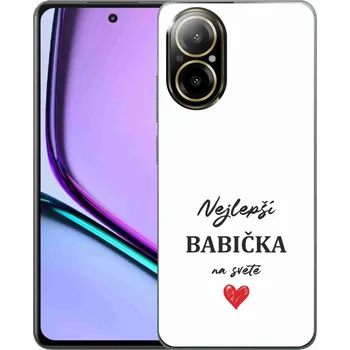 Pouzdro na mobilní telefon Gelový kryt mmCase na Realme C67 - nejlepší babička 1 bílé pozadí