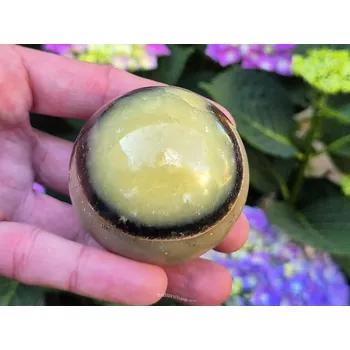 Přírodní kámen Koule ze septarie Ø57mm 256g Madagaskar