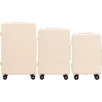 Béžová sada 3 cestovních kufrů Wings BUNTING WINGS Komplet 3 WALIZEK kółka PODRÓŻNA KABINOWA ŚREDNIA DUŻA ABS XL XXL Velikost: Sada kufrů