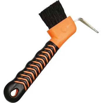 Čištění pro koně Háček na kopyta HIPPOTONIC Soft Hand orange/black