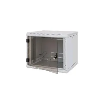 Elektroinstalační materiál TRITON 19" jednodílný rozvaděč 12U/400mm, odnímatelné boční kryty, černý