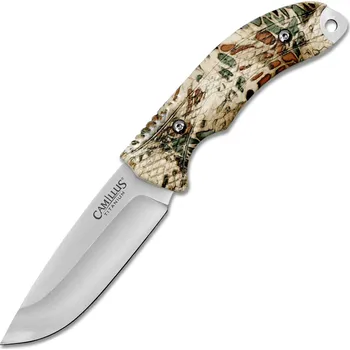 lovecký nůž CAMILLUS MASK / 9" CELKOVÁ DÉLKA / 4" DROP POINT ČEPEL / 420SS / PRYM1 CAMO RUKOJEŤ / BALISTICKÉ NYL