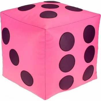 Taburet Dětský taburet KOSTKA 40 cm - růžová + fialová