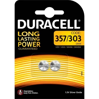 Článková baterie DURACELL SILVER BATERIE D 357 303 SR44 G13 1,5V Blistr 2ks.