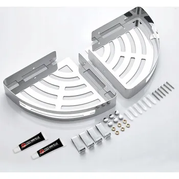 Drátěná police 2x Polička do sprchy bez vrtání Nerezová ocel