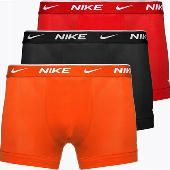 Boxerky Pánské boxerky Nike Everyday Cotton Stretch Trunk 3 páry team orange S