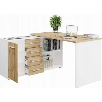 Psací stůl Rohový psací stůl Nejlevnějšínábytek.cz 138 x 136 x 74 cm bílý