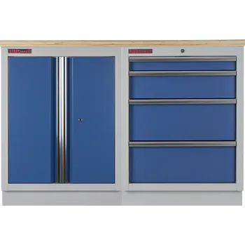 Sestava kvalitních PROFI BLUE dílenských skříněk s pracovní deskou - MTGS1300BAL07