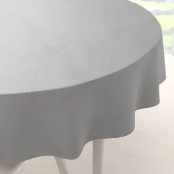 ubrus Sametový kulatý ubrus Velvet Premium SVP-039 Šedý Ø 60 cm