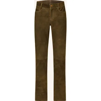 Pánské kalhoty Meindl Pánské Kožené Kalhoty Romeo Regular Fit, tmavě hnědá, 46