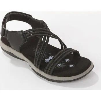 Dámské sandále Sandály s pružnými pásky, na suchý zip černá 37