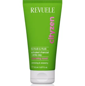 Pleťová maska Revuele Cityzen Scrub & Rub čisticí peelingová pleťová maska s aktivním uhlím 150 ml