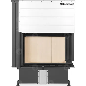 Krbová vložka Romotop IMPRESSION R/L 2G L 83.60.34.21 - rohová krbová vložka s výsuvnými dvířky a děleným sklem Varianta: Natur spalovací komora Pravá varianta R