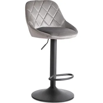 Barová židle JAKS Barová židle šedá velur Eda