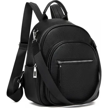 Městský batoh Miss Lulu Dámský batůžek a kabelka přes rameno 2v1 černý BPM2453