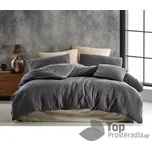 Mušelínové povlečení 140x200+70x90 Tmavě šedé
