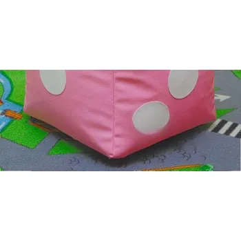 Taburet Dětský taburet KOSTKA 50 cm - růžová + bílá