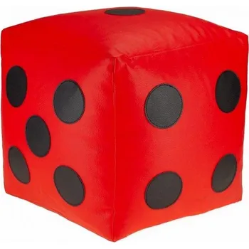 Taburet Dětský taburet KOSTKA 50 cm - červená + černá