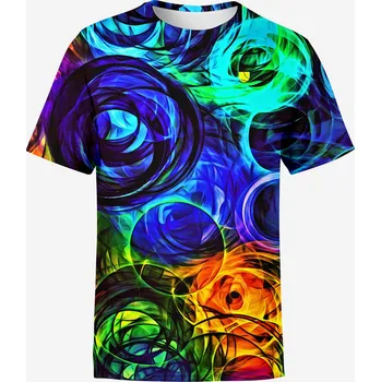 Pánské tričko UTOPY Pánské sportovní tričko Neon Circles Velikost: 4XL