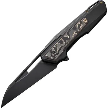 kapesní nůž We Knife Falcaria Černá titanová rukojeť s vložkou z uhlíkových vláken s měděnou fólií Černá