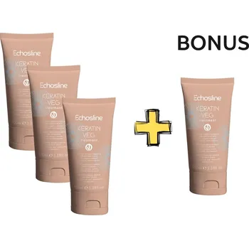 Vlasová regenerace AKCE: 3+1 Echosline Keratin VEG Treatment Cream for Split Ends - rekonstrukční krém pro roztřepené konečky, 100 ml