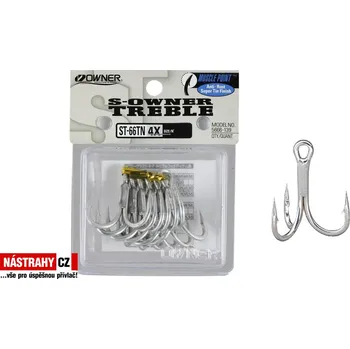 Rybářský háček Trojháčky OWNER ST-66TN - Velikost 1/0, 6 ks