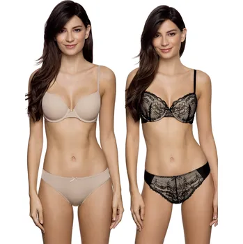 Podprsenka Sada vyztužených podprsenek s kosticí Dorina D17180E7-2PP - DORV00/černá / 70 / D DOR1J027-V00