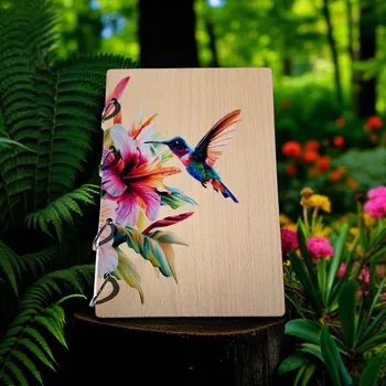 art-wood.cz Dřevěný zápisník - kolibříkův sen