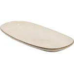 Siaki Podlouhlá miska s kamennou strukturou, ražená, 31,5 x 15 cm