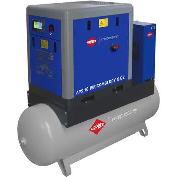 Kompresor Airpress Šroubový kompresor APS 10 IVR Combi Dry X P 10 bar 10 HP/7.5 kW 380-1050 l/min 500 l 369212-IVR-P