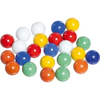 Motorická hra - Kuličky skleněnky jednobarevné, 24ks (Goki) - Novinky