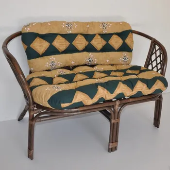 Podsedák Polstr na lavici Bahama zelený motiv