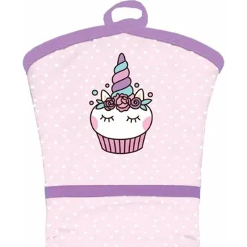 Chňapka Alvarak kuchyňská chňapka růžová se silikonovou dlaní Jednorožec