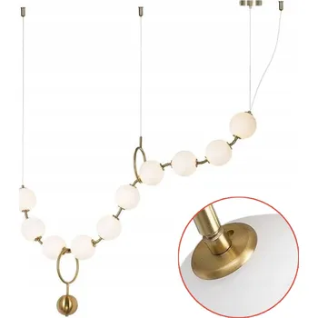 Závěsná lampa TOOLIGHT 10-bodová zlatá bílá sklo LED glamour 126 cm