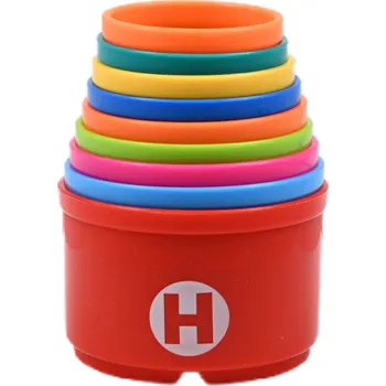 Hračka pro nejmenší PYRAMIDA EDUKATIVNÍ SKLÁDAČKA KELÍMKY VELKÁ VĚŽ BAREVNÁ HRAČKA