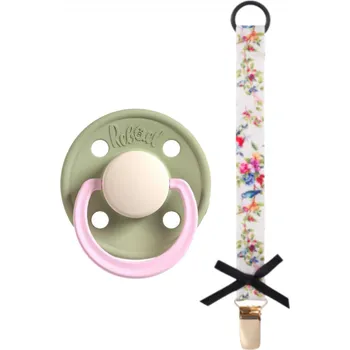 Set dudlíku Rebael a klipu na dudlík Rose Garden 6-18 měsíců