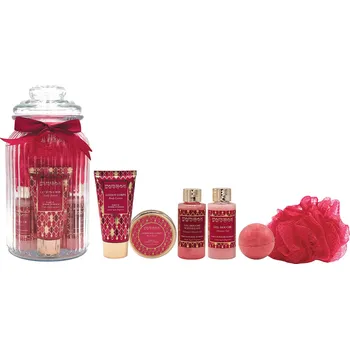 Kosmetická sada ParisAx Skleněný Spa box pro péči o tělo - 6 ks