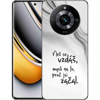 Pouzdro na mobilní telefon Gelový kryt mmCase na Realme 11 Pro/11 Pro+ - citát 2 bílé pozadí