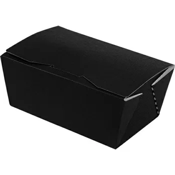 Jednorázové nádobí Box uzavíratelný 155/100/70mm černá 50ks